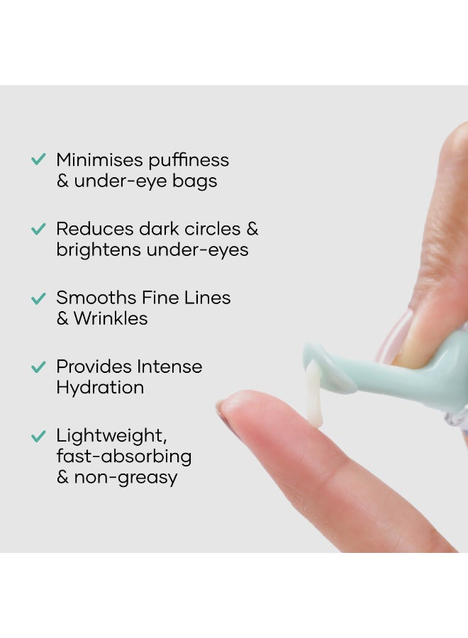 Cureskin Under Eye Gel for Dark Circles for Women and Men | Bio-Peptide Under Eye Gel to Reduce Dark Circles, Puffiness & Wrinkles | Under Eye Cream for Men and Women - Image 3
